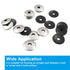 120 Pcs 1/4'' x 1" Neoprene Washers, Stainless Steel EPDM Bonded Sealing Washers Gasket Assortment Kit for Screws