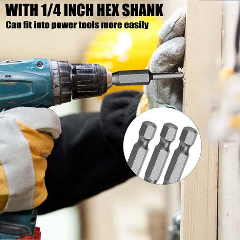 Utoolmart 10 Pcs H3 Magnetic Hex Head Screwdriver Bits, 1/4 Inch Hex Shank, 150mm Length S2 Power Tools