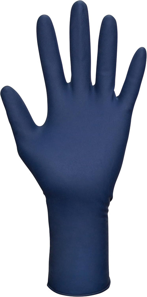 Thickster Powdered Latex Disposable Gloves, Size X-Large, Blue, 50 Pack, 14 mil Thickness, Fully Textured Grip