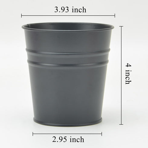 Pen Holder Cup for Desk, Metal Marker Organizer, Small Tinplate Flower Pot for Office Home, 2 Pack