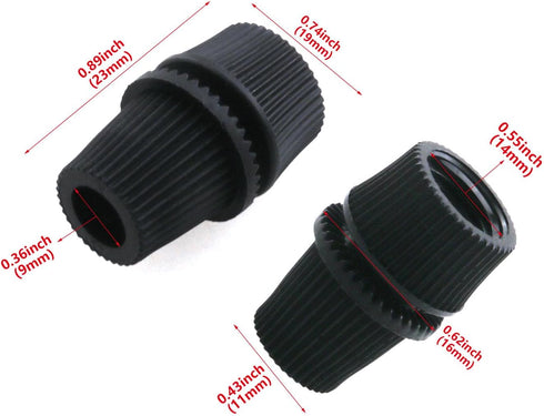 HJGarden 20-Pack Black Plastic Cord Lock Buckles for Dining Chandelier Lamps