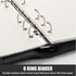 Sooez A6 Binders, Budget Binder, 6 Ring Binder with Magnetic Buckle Closure, A6 Leather for Women