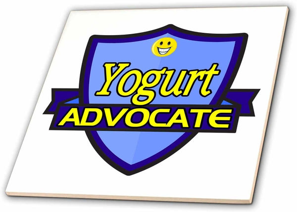 3dRose Yogurt Advocate Support Design 8 Inch Ceramic Tile