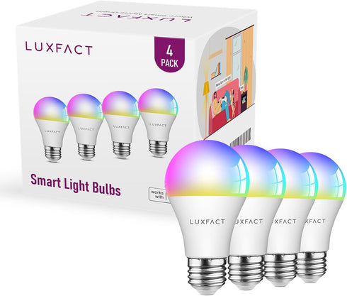 Alexa Light Bulbs, Smart Light Bulbs RGBCW Color Changing, A19 E26 Bluetooth