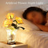 Generic Light,3-Color Dimmable,Romantic Romantic Pink Rose Crystal Table Lamp,Rechargeable LED Color Changing Flower