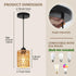 Pendant Light Boho Farmhouse Decor Hanging Lamp - Rattan Hanging Lights Woven Shade - Ceiling Light Fixtures