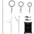 stonylab Lab Stand Set, Metalware Steel Support Stand with Rod, 4-Prong Burette Clamp, Flask Clamp
