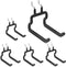 Utility Heavy Duty Pegboard Hooks, 5Pack Accessories for Hanging Tools, Fit 1/4" Peg Holes, Black