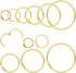 Semrien 120 Pcs Binder Rings Assorted Sizes (1/2", 3/4", 1", 1-1/4", 1-1/2", 2"),
