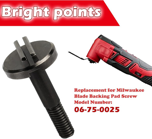 Blade Backing Pad Screw, Fits for Milwaukee M18 Multi-Tool, 06-75-0025-1 PACK