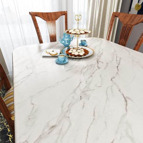 Decotalk Marble Contact Paper Peel and Stick Countertops Contact Paper White Marble Wallpaper for Countertops Waterproof Matte Marble Counter Top Cover Removable Vinyl Wallpaper for Kitchen 12"x120" by Decotalk