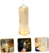 Cabilock LED Candle Light Bedside Night Lamp Crystal Refraction Romantic Atmosphere Decor Battery Operated for Bedroom