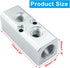 2 Way Pneumatic Manifold Air Distribution Block, G1/2 Supply Port, G1/4-Inch Output Port, Pneumatic Air Compressor Manifold Fitting by Litoexpe