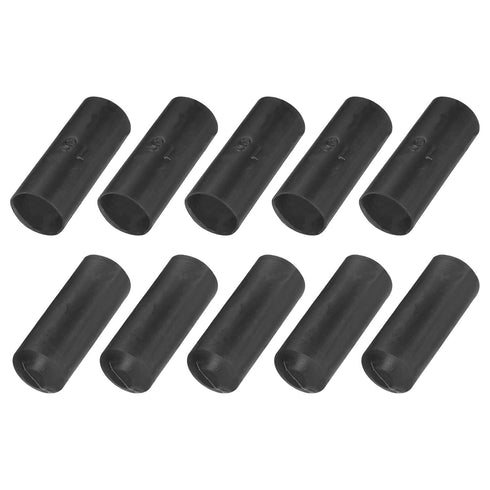 MECCANIXITY 15Pcs Heat Shrink End Cap, 15mm ID x 45mm L, Black Waterproof Adhesive for Electrical Wire Cable