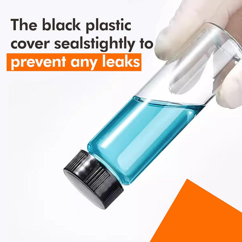 Clear Glass Sample Vial, Liquid Sampling Bottle, 12 ml Capacity, Pack of 100