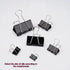 Medium Binder Clips and Paper Clips, 36 Pcs, 1.25 Inch Black Metal for Office, Home, School