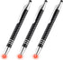 Glovion Lighted Tip Pen with Stylus 3-in-1, LED Penlight Ballpoint Pen with Light for Writing in the Dark - 3 Pack