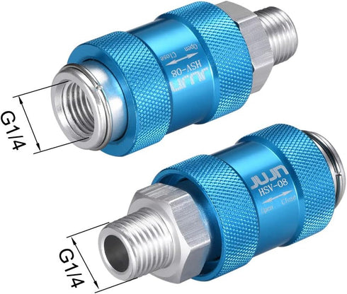uxcell Speed Control Valve Aluminum HSV-08 G1/4 Thread Pneumatic Flow Control Manual Hand Slide Valve 3Pcs by uxcell