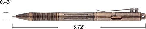 SMOOTHERPRO Solid Brass Bolt Action Pen – Compatible with Pilot G2 Refill, Heavy Weight for Tremor Parkinson Arthritic
