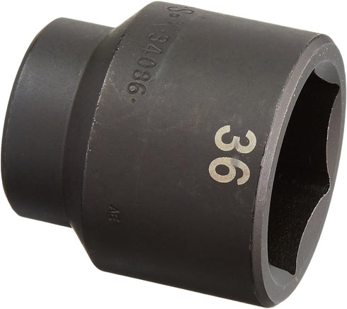 SK Tools USA 1/2" Drive Standard Impact Socket, 36MM, 6 Point | 34086
