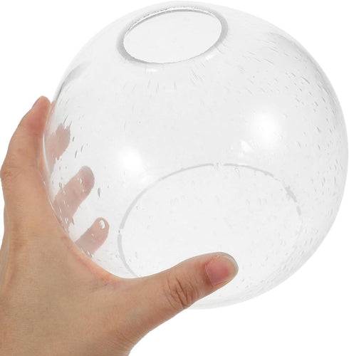 5.9 Inch ARTIBETTER Glass Globe Lampshade Replacement for Pendant Ceiling Lamp with Bubble Texture Clear Glass Shade
