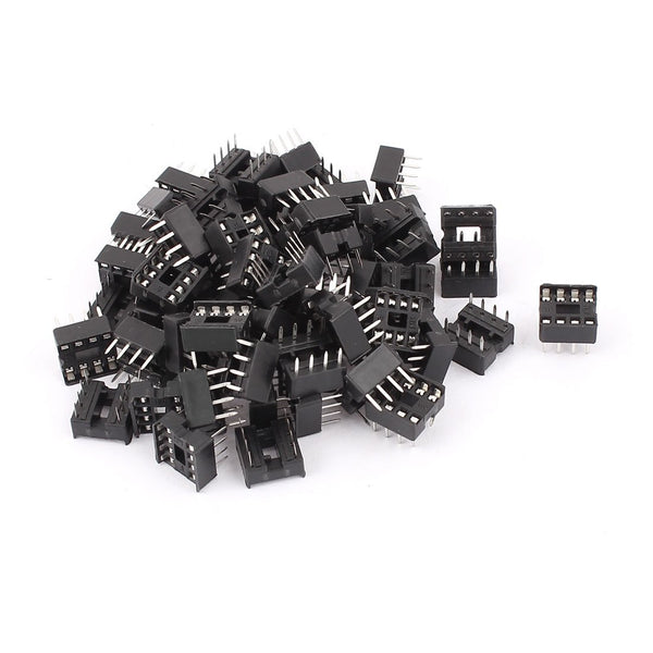 uxcell 60pcs Solder Type 8PIN DIP Integrated Circuit IC Sockets - Adaptor for Electronics Projects