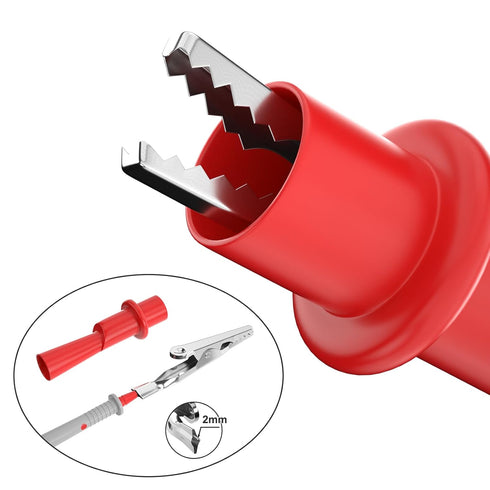Goupchn Multimeter Test Leads Kit with Alligator Clips, Banana Plug to Test Hook Clips for Electrical Testing