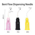 300 Pcs Bent Blunt Tip Dispensing Needles, Bent Flow Dispensing Blunt Needle, Disposable Bent Irrigation Blunt Needle Tips, Great for Oil or Glue Applicator (Multicolor)