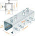U Shaped Strut Channel Connector Extend Bracket, Versatile Splice Extender Joiner for Unistrut Mounting