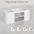 Marbrasse Desk Organizer, Beige - Pen Holder with 3 Drawers, Multi-Functional Organizer with 7 Compartments