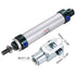 MECCANIXITY Pneumatic Air Cylinder, Double Action MAL25X75, 25mm Bore 75mm Stroke with Quick Fitting Set