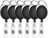 selizo 6pcs Retractable Badge Holders with Carabiner Reel Clip