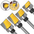 Wolfride 1/4-Inch Shank Door Hinge Router Bit Set - Template Flush Trim, Hinge Mortise, Bottom Cleaning Router Bit