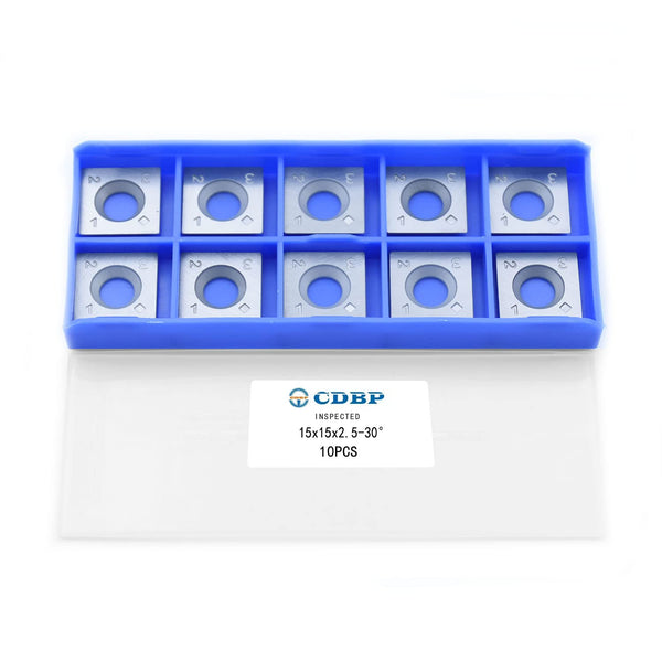 15mm Square Straight Carbide Inserts - 10pcs Replacement Cutter Knives for Woodturning, Fits Planer Cutter