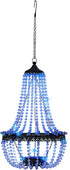 SUNNYPARK 28 30 Hanging Solar Lantern Outdoor, Modern Clear Crystal Acrylic Chandelier with Blue Lights S Hook