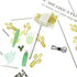 Binder Paper Clip, 30 Cute Cactus Paper Clips for Creative Decoration in Home, School, and Office (B)