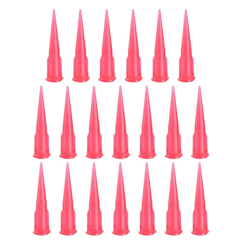 uxcell Industrial Blunt Tip Tapered Dispensing Fill Needle, 25ga X 1.26" Red, Pack of 20