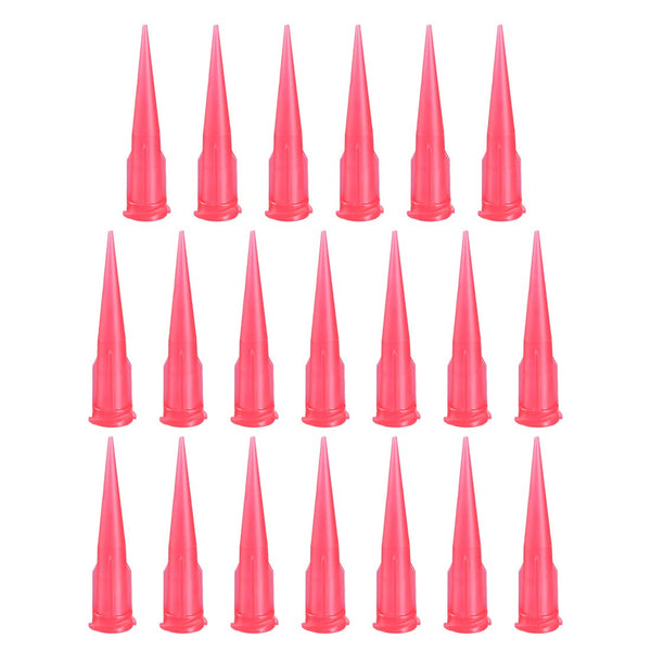 uxcell Industrial Blunt Tip Tapered Dispensing Fill Needle, 25ga X 1.26" Red, Pack of 20