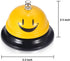 EMDMAK Call Bell, Service Bell for Kitchen Restaurant Bar Classic Concierge Hotel (3.35 Inch Diameter) Yellow