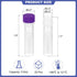 PATIKIL 0.5ml Plastic Cryogenic, 25Pcs Self Standing Cryogenic Vial Screw Top Frozen Test Tube for Lab Laboratory Science, Purple Cap