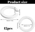 Tucnoeu E27 E14 12 Pack 42mm 29mm to Lamp Shade Adapter Ring, to Lampshade Converter Ring, White PP Plastic Light Shade