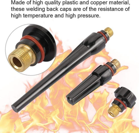 TIG Welding Back Caps, 15Pcs 57Y02(Long) 57Y03(Medium) 57Y04(Short) for TIG Welding Torch