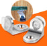 10 Pack, 9.8x5.9 Inch, Zinc Alloy Glass Shelf Holders, Plated, Silver, with Suction Cups, Shelf Bracket for Glass
