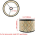 E27 11.8" 11.8" 7.87" 1 Crapyt Drum Wood Lampshade, Round Removable Lamp Cover, Vintage Geometric Pattern Lampshades