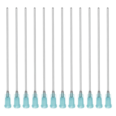 uxcell 20 Pcs 15G Plastic Dispensing Needles with Luer Lock, 4" Steel Needle Tube for Liquid Glue Gun