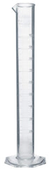 EISCO Graduated Cylinder, 100mL - Class B Tolerance, Octagonal Base, TPX Plastic, Industrial Quality, Autoclavable