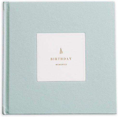 Promptly Journals My Birthday Memories: A 20-Year Keepsake Journal (Powdered Blue, Leatherette) | Birthday Gifts for