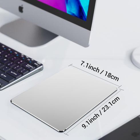 HONKID Hard Metal Mouse Pad for Desk, Aesthetic Rigid Mousepad with Stable Rubber Base