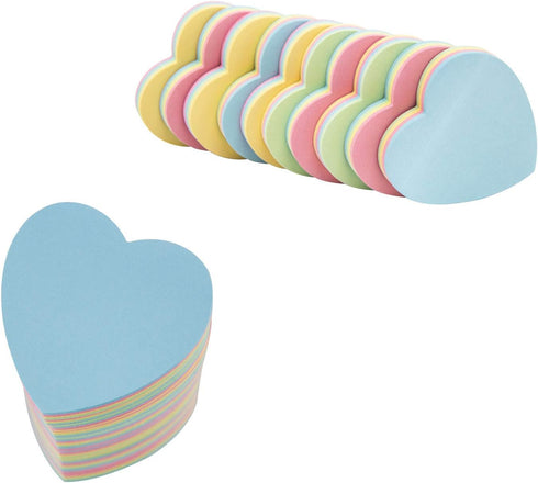 Sticky Notes - 1000 Sheets Heart Mixed 4 Color Bulk Sale Memo Post Notes for Office/School/Home