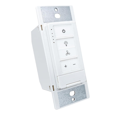 Universal Ceiling Fan Control and Dimmer Light Switch, 4-Speed Wall Control,Single Pole